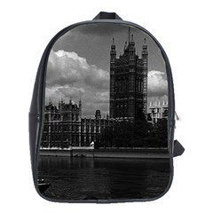 Vintage Uk England London The Houses Of Parliament 1970 School Bag (xl)