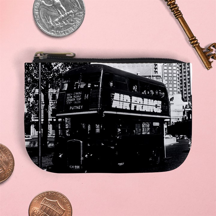 Vintage UK England London double decker bus 1970 Coin Change Purse