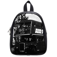 Vintage Uk England London Double Decker Bus 1970 Small School Backpack