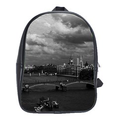 Vintage Uk England London The River Thames 1970 Large School Backpack