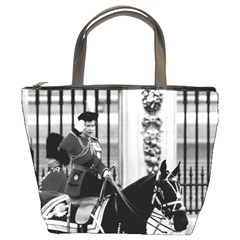 Vintage Uk England  Queen Elizabeth 2 Buckingham Palace Bucket Handbag by Vintagephotos