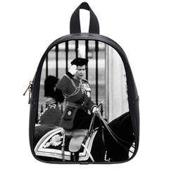 Vintage Uk England  Queen Elizabeth 2 Buckingham Palace Small School Backpack by Vintagephotos