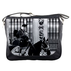 Vintage Uk England  Queen Elizabeth 2 Buckingham Palace Messenger Bag by Vintagephotos