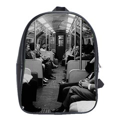 Vintage Uk  England Railway Inside Coach 1970 School Bag (xl)