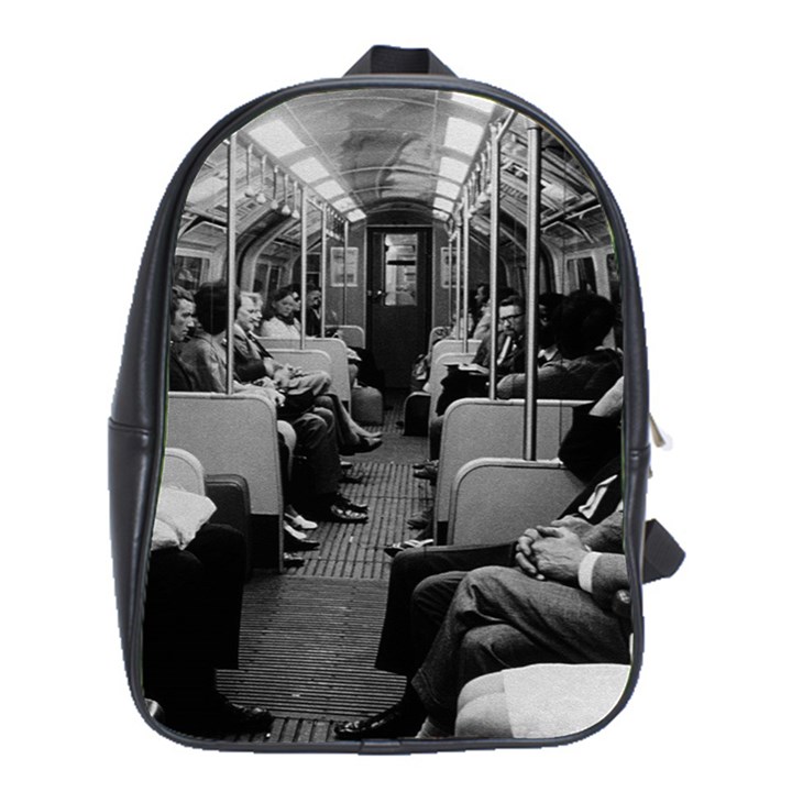 Vintage UK  England railway inside coach 1970 School Bag (XL)