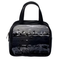 Vintage Uk England River Thames London Skyline City Single-sided Satchel Handbag by Vintagephotos