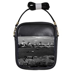 Vintage Uk England River Thames London Skyline City Kids  Sling Bag by Vintagephotos