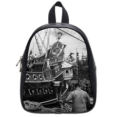 Vintage Usa California Disneyland Sailing Boat 1970 Small School Backpack