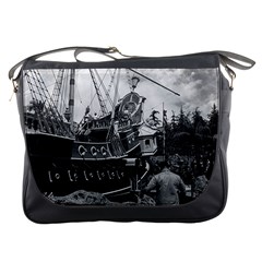 Vintage Usa California Disneyland Sailing Boat 1970 Messenger Bag by Vintagephotos