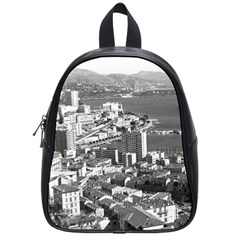 Vintage Principality Of Monaco  The Port Of Monte Carlo Small School Backpack by Vintagephotos