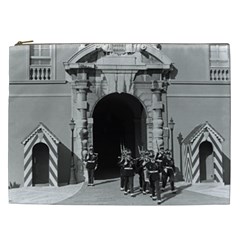 Vintage Principality Of Monaco Palace Gate And Guard Cosmetic Bag (xxl) by Vintagephotos