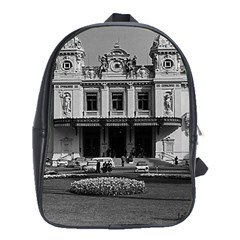 Vintage Principality Of Monaco Monte Carlo Casino School Bag (xl) by Vintagephotos