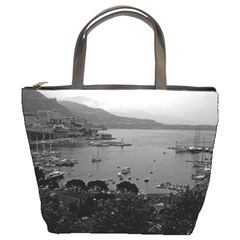 Vintage Principality Of Monaco The Port Of Monaco 1970 Bucket Handbag