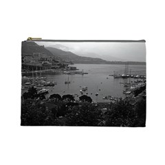 Vintage Principality Of Monaco The Port Of Monaco 1970 Large Makeup Purse