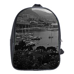 Vintage Principality Of Monaco The Port Of Monaco 1970 School Bag (xl) by Vintagephotos