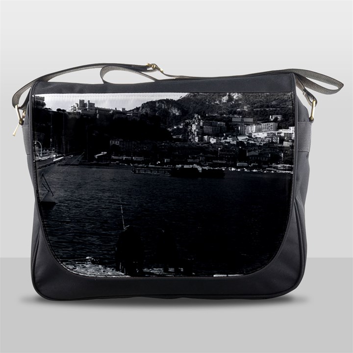 Vintage Principality of Monaco The port of Monaco 1970 Messenger Bag