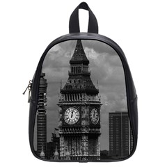 Vintage Uk England London The Post Office Tower Big Ben Small School Backpack by Vintagephotos