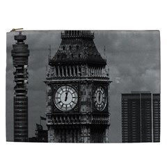 Vintage Uk England London The Post Office Tower Big Ben Cosmetic Bag (xxl)