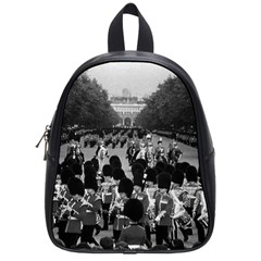 Vintage Uk England The Guards Returning Along The Mall Small School Backpack by Vintagephotos