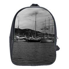 Vintage Principality Of Monaco The Port Of Monaco 1970 School Bag (xl)