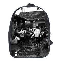 Vintage China Changsha Market 1970 Large School Backpack