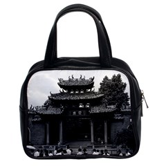 Vintage China Canton Taoist Ancestral Temple 1970 Twin-sided Satchel Handbag