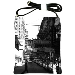 Vintage China Hong Kong Street City Cars 1970 Cross Shoulder Sling Bag by Vintagephotos