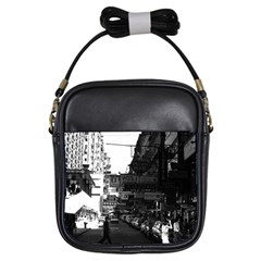 Vintage China Hong Kong Street City Cars 1970 Kids  Sling Bag by Vintagephotos