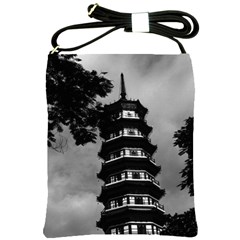 Vintage China Canton The Flowery Pagoda 1970 Cross Shoulder Sling Bag by Vintagephotos