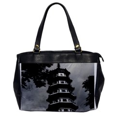 Vintage China Canton The Flowery Pagoda 1970 Single-sided Oversized Handbag