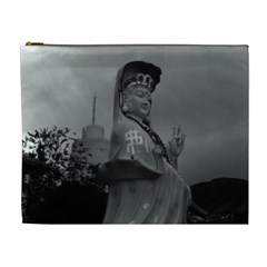 Vintage China Hong Kong Repulse Bay Kwun Yam Statue Extra Large Makeup Purse by Vintagephotos