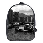 Vintage China Hong Kong houseboats river 1970 School Bag (XL) Front