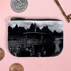 Vintage China Guilin River Boat 1970 Coin Change Purse