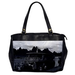 Vintage China Guilin River Boat 1970 Single-sided Oversized Handbag by Vintagephotos