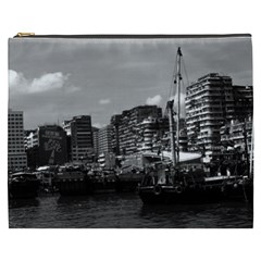 Vintage China Hong Kong Houseboats River 1970 Cosmetic Bag (xxxl) by Vintagephotos