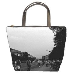 Vintage China Guilin Street Bicycles 1970 Bucket Handbag