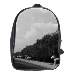 Vintage China Pekin Beautiful Pathway Ming Tombs 1970 Large School Backpack by Vintagephotos