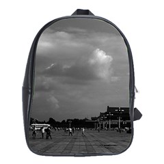 Vintage China Pekin Tiananmen Square 1970 Large School Backpack by Vintagephotos