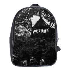 Vintage China Shanghai Yuyuan Garden 1970 Large School Backpack by Vintagephotos