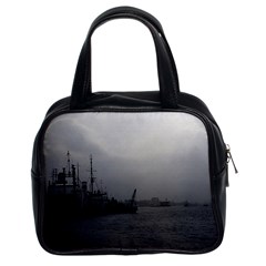 Vintage China Shanghai Port 1970 Twin-sided Satchel Handbag by Vintagephotos