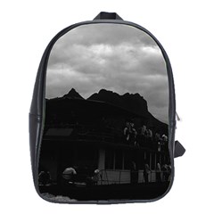 Vintage China Guilin River Boat 1970 Large School Backpack by Vintagephotos