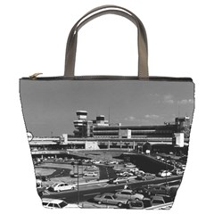 Vintage Germany Berlin The Tegel Airport 1970 Bucket Handbag by Vintagephotos