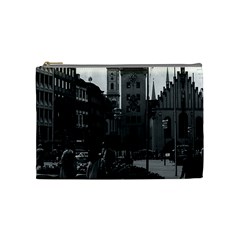 Vintage Germany Munich Church Marienplatz 1970 Medium Makeup Purse by Vintagephotos