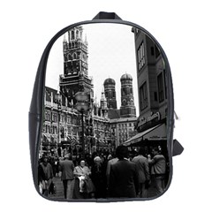 Vintage Germany Munich Frauenkirche Frauenplatz 1970 Large School Backpack