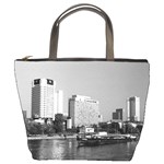 Vintage Germany Frankfurt Main river 1970 Bucket Handbag Front