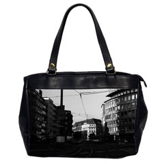 Vintage Germany Frankfurt City Street 1970 Twin-sided Oversized Handbag by Vintagephotos