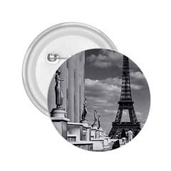 Vintage France Paris Eiffel Tour Chaillot Palace 1970 Regular Button (round) by Vintagephotos