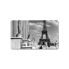 Vintage France Paris Eiffel Tour Chaillot Palace 1970 Name Card Sticker Magnet by Vintagephotos