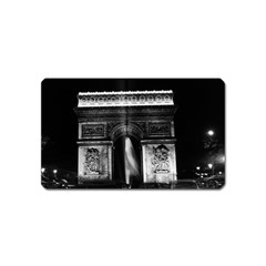 Vintage France Paris Triumphal Arch 1970 Name Card Sticker Magnet