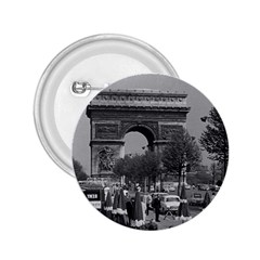 Vintage France Paris Triumphal Arch 1970 Regular Button (round) by Vintagephotos